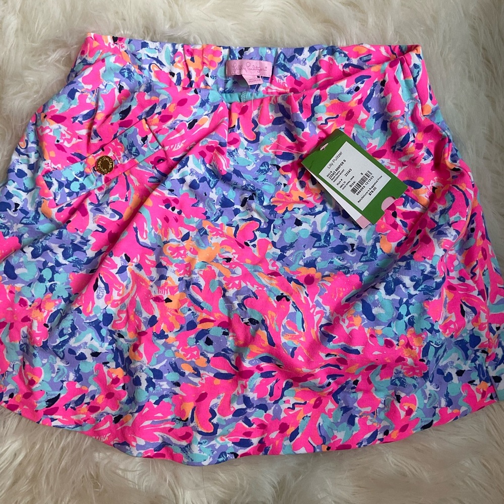 Lilly Pulitzer Pink and Blue Mini Skirt